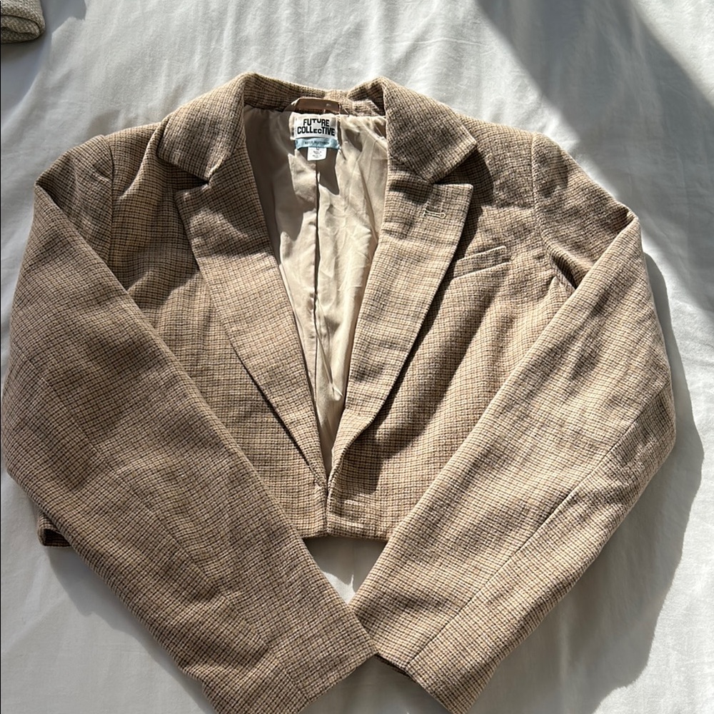 Dolce & Gabbana Tan Plaid Blazer